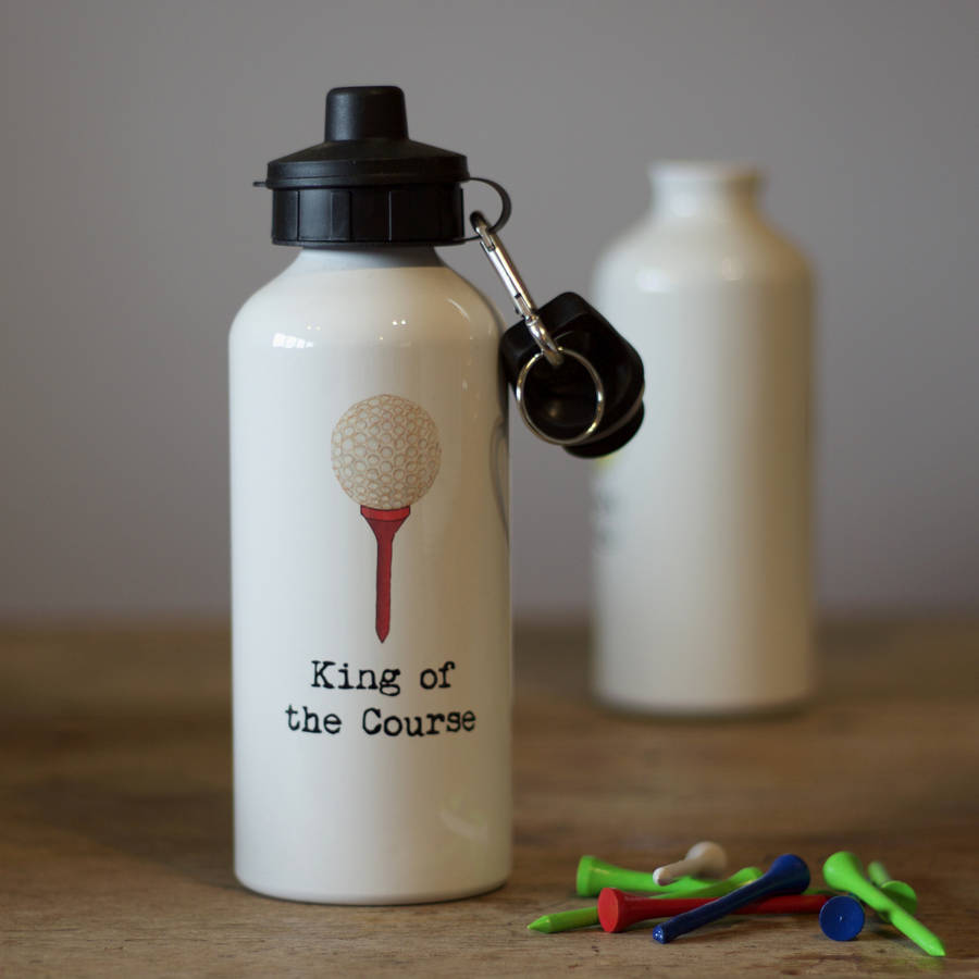 personalised golfer's water bottle by snapdragon
