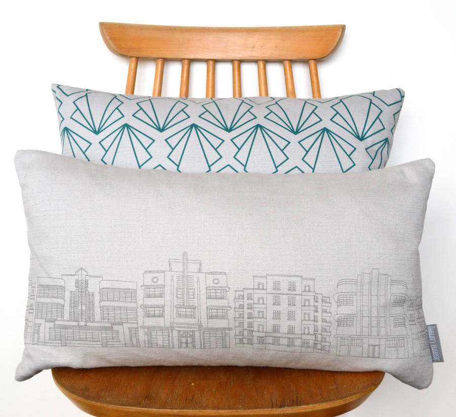 grey sunbeam cushion by joanna corney