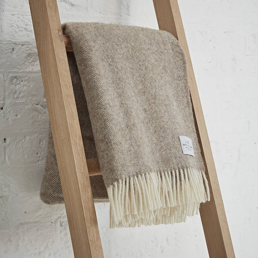 pure wool brown throw by bottle green homes