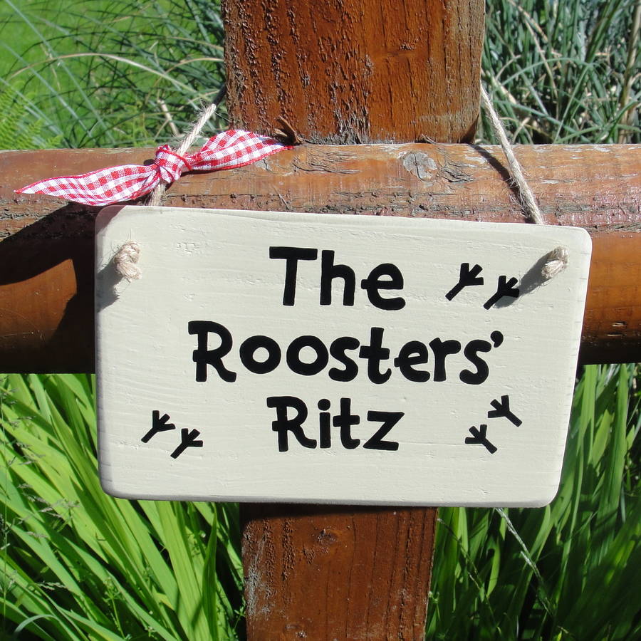 personalised chicken coop/hen house sign by siop gardd