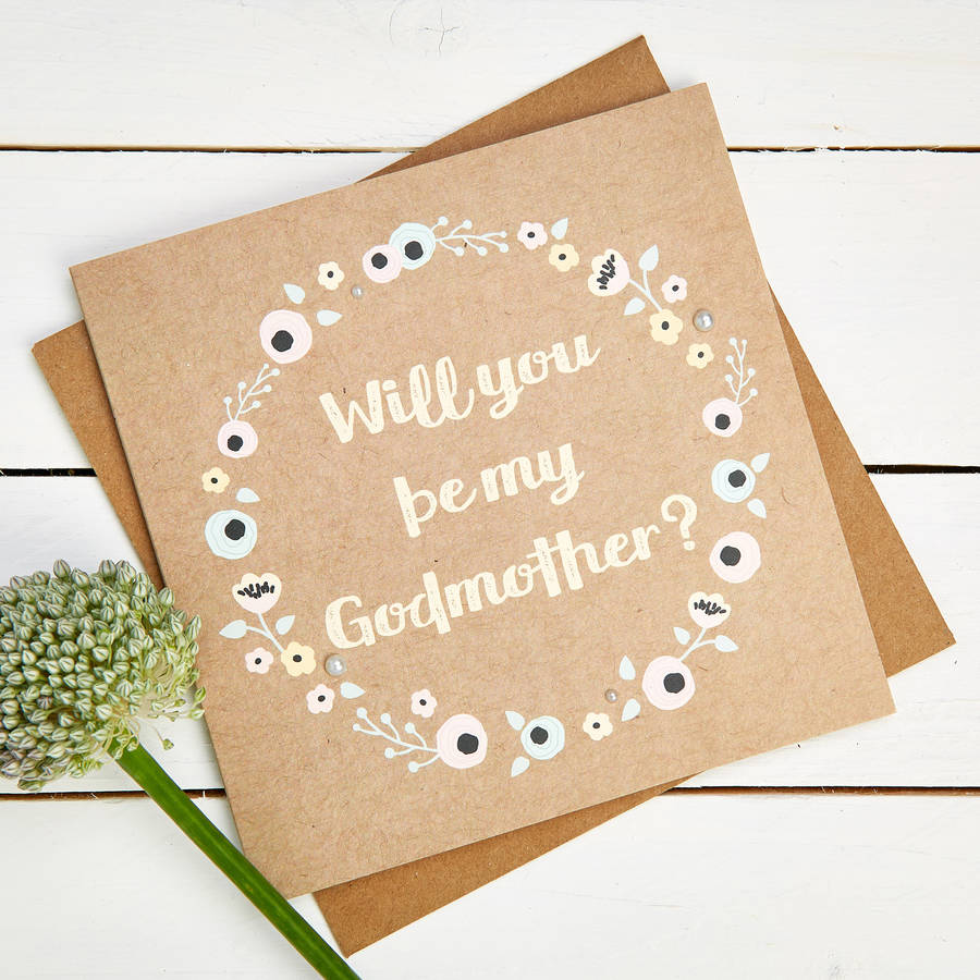 will you be my godmother card
