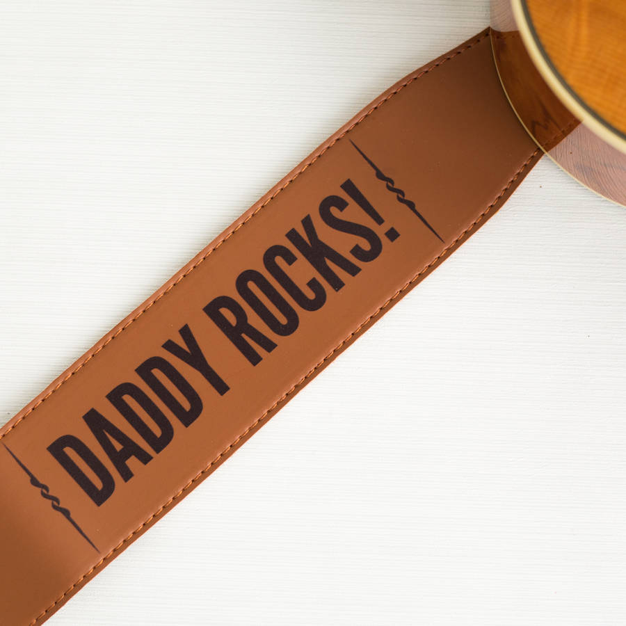 personalised guitar strap by lou brown designs