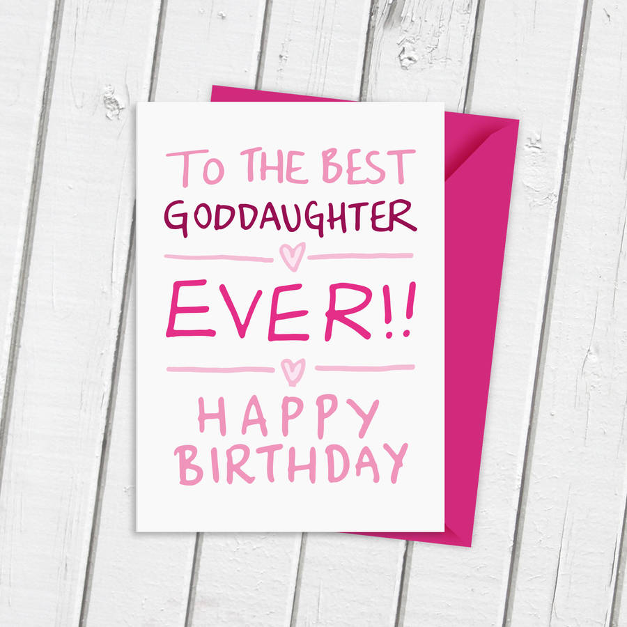 Goddaughter Birthday Card By A Is For Alphabet 