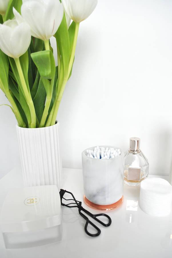 marble jar with copper lid by skandidesign