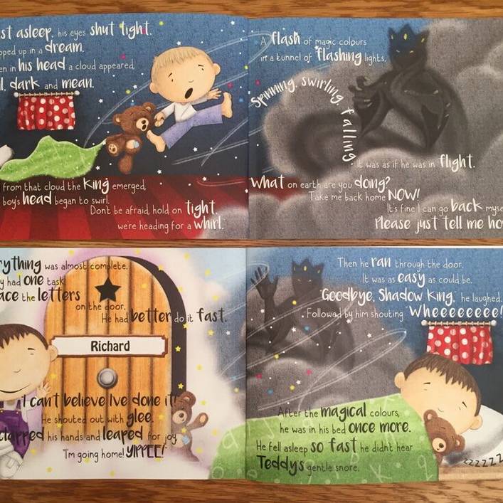 personalised' behind the magic door' childs book by letteroom