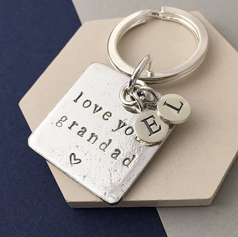 personalised pewter grandad keyring by sophie jones jewellery