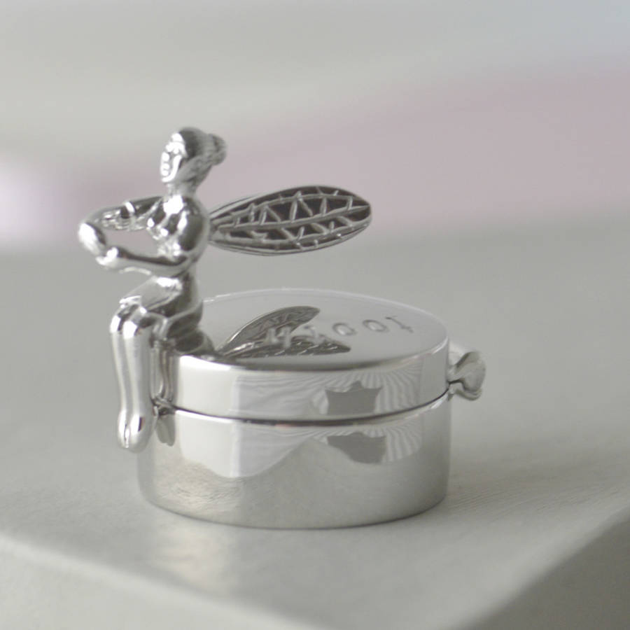 sterling silver first tooth fairy christening keepsake by tales from