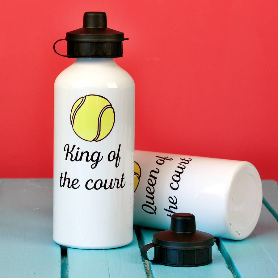 personalised tennis fan's water bottle by snapdragon
