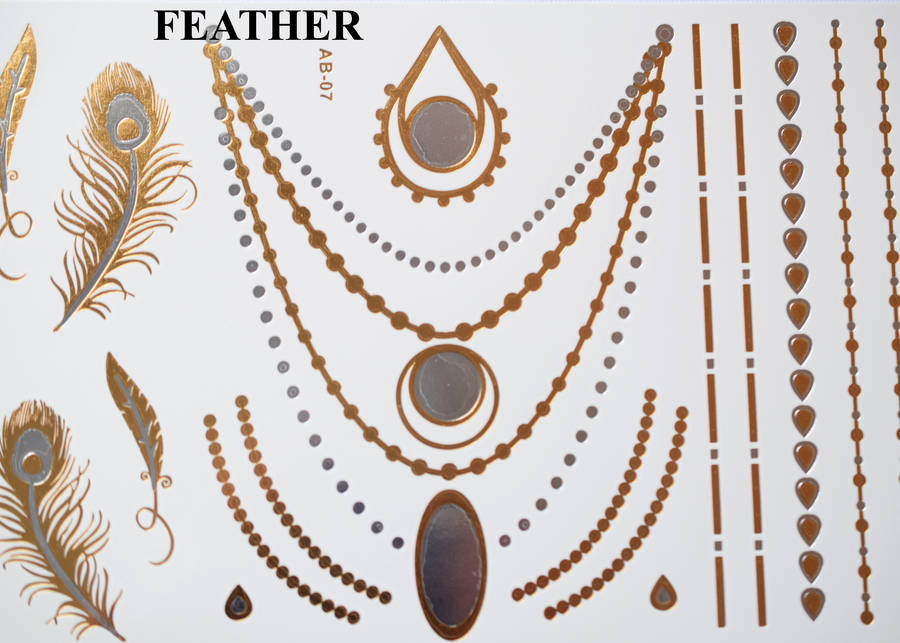 gold metallic temporary tattoos by eni