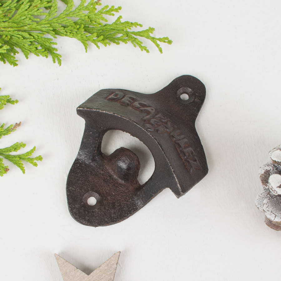 cast iron wall mounted bottle opener by dibor