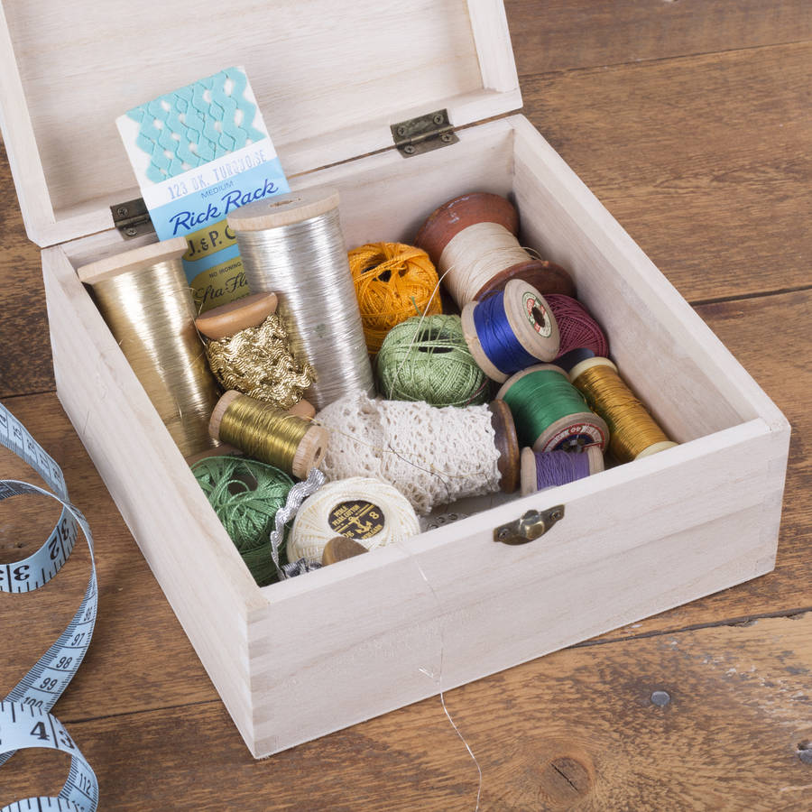 personalised sewing bee storage box birthday gift by bombus