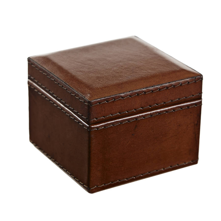 leather wedding ring box by life of riley