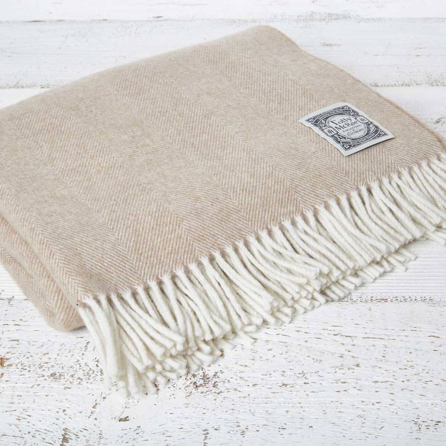 luxury fine merino wool throw white collection by tolly mcrae