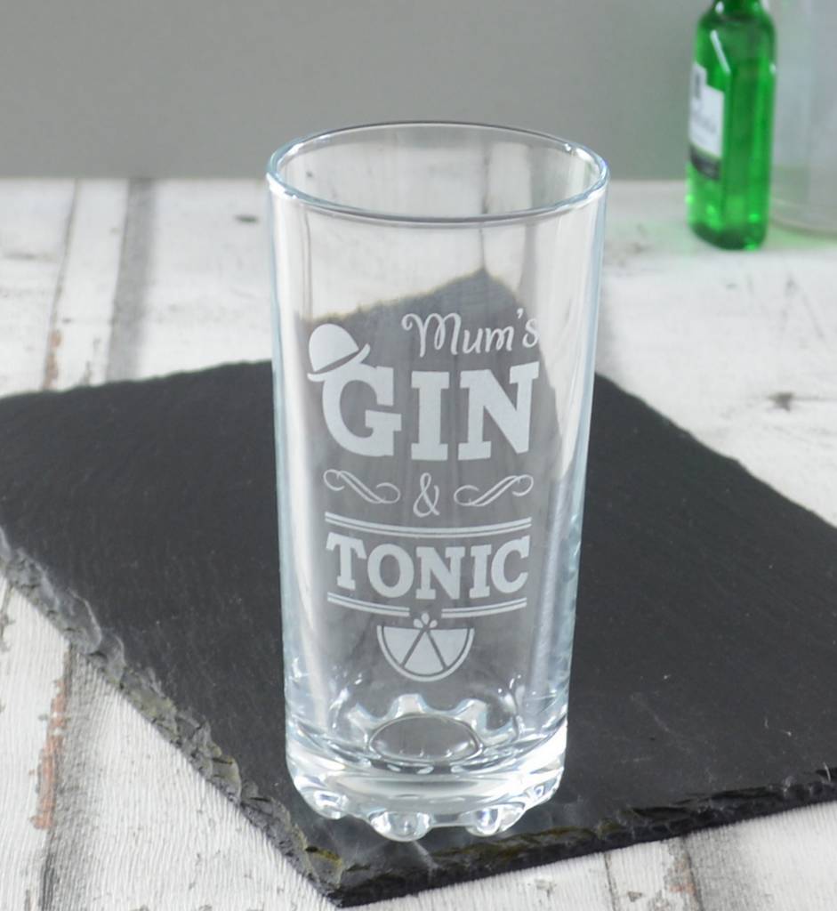 Gin And Tonic Personalised Engraved Highball Glass By Chalk And Cheese