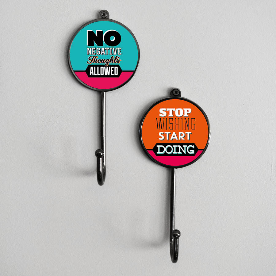 inspirational sayings quotes wall coat hooks by pushka home