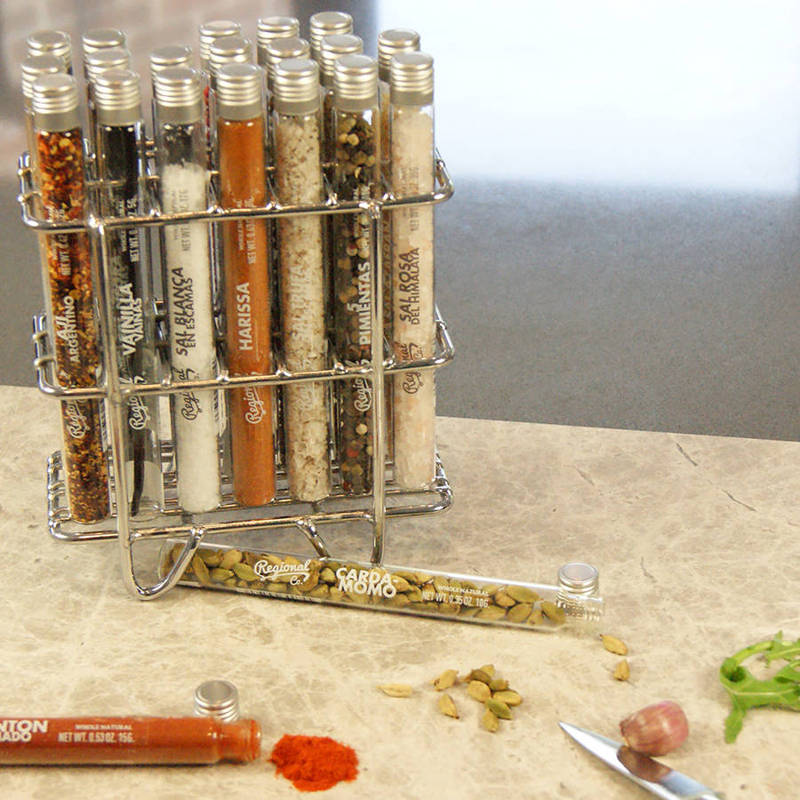 21 tube gourmet spice rack by pure spain