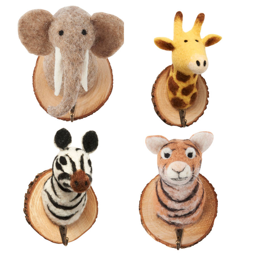 felt animal head wall hooks by twenty six degrees