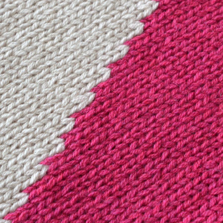 luxury chunky geo scarf knitting kit by warm pixie diy