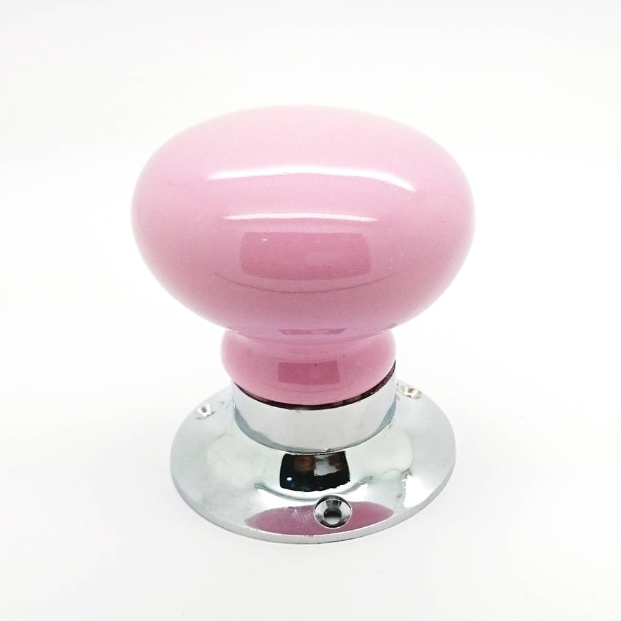 pink mortice ceramic doors knobs set for entrance doors by g decor