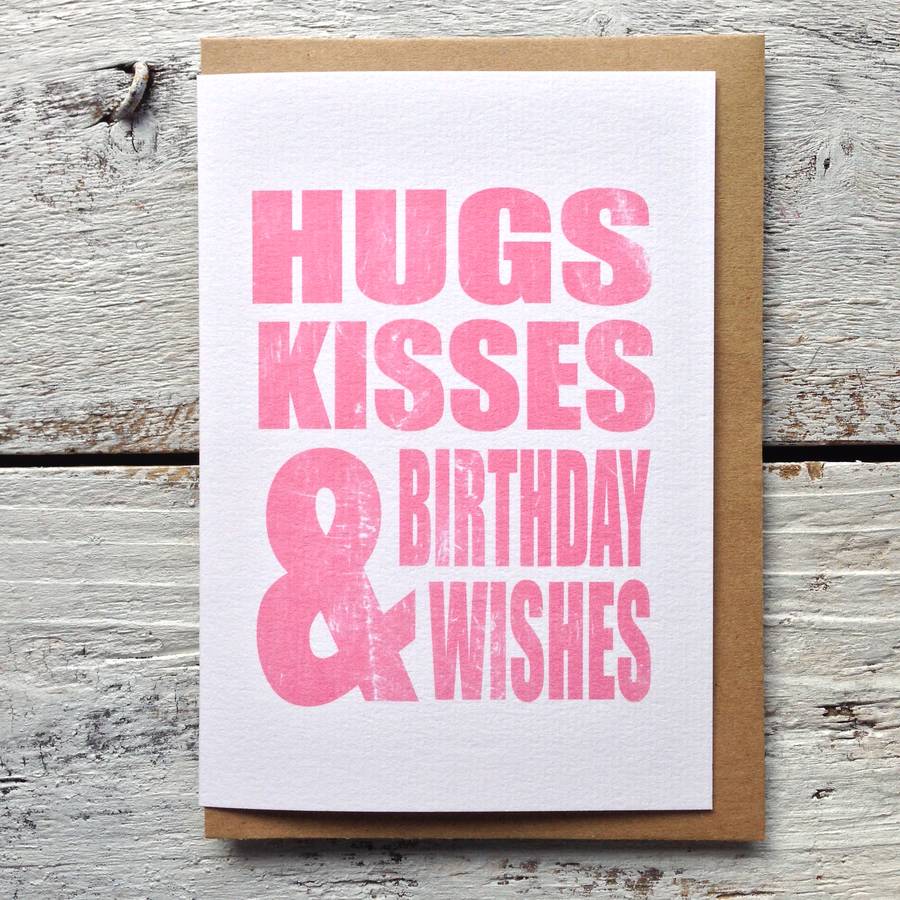 Hugs Kisses And Birthday Wishes Card By Momoandboo