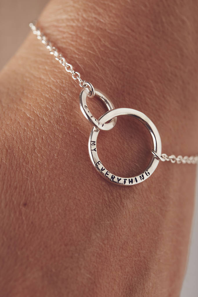 personalised link bracelet by posh totty designs