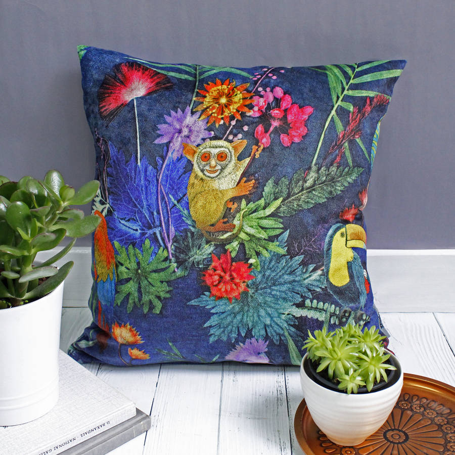 jungle print cushions