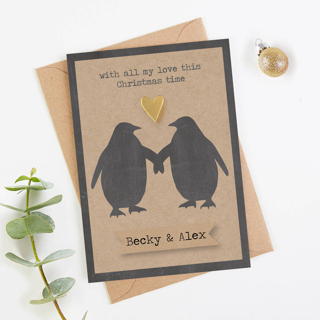 love christmas card personalised boyfriend girlfriend by norma&amp;dorothy | notonthehighstreet.com