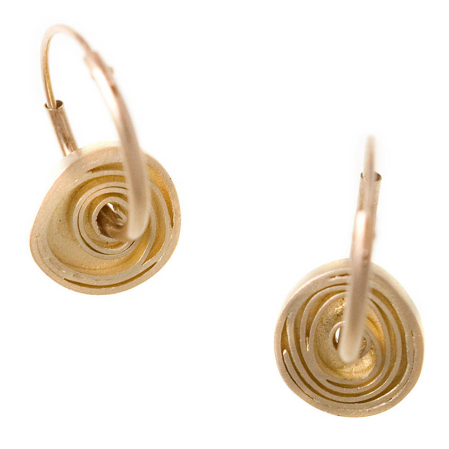 9ct Gold Spiral Earrings By Sallyanne Lowe 9239