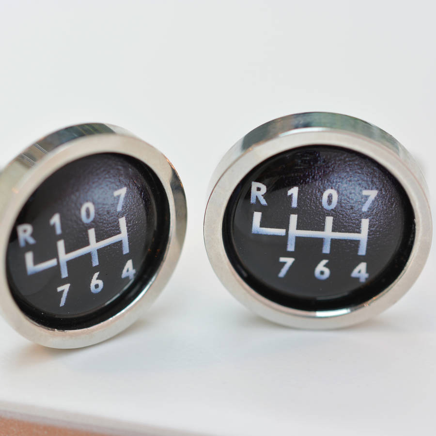 personalised gear stick cufflinks by me and my car