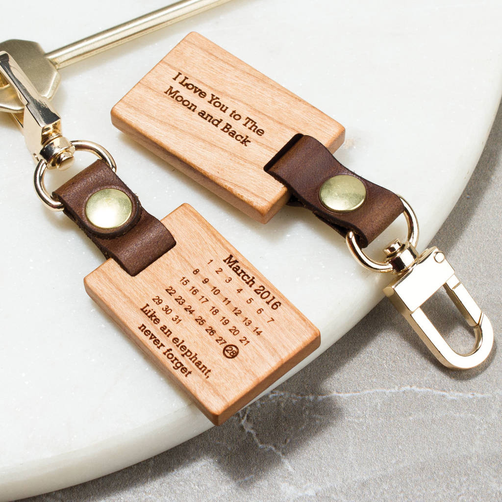 personalised never forget calendar keyring by create gift ...
