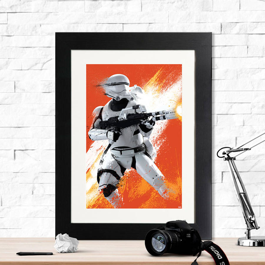 Weu0026#39;re sorry, Star Wars Flametrooper Splash Framed Print is no longer ...