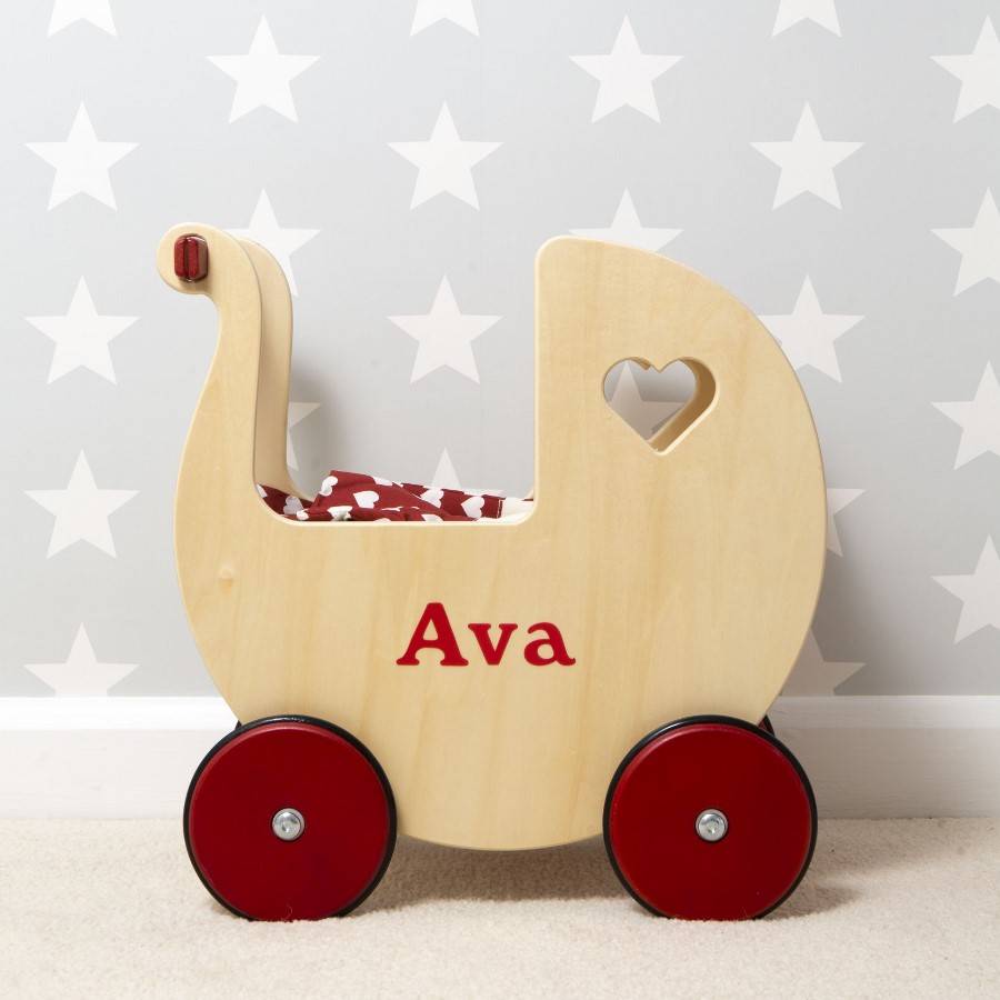 wooden dolls prams for toddlers