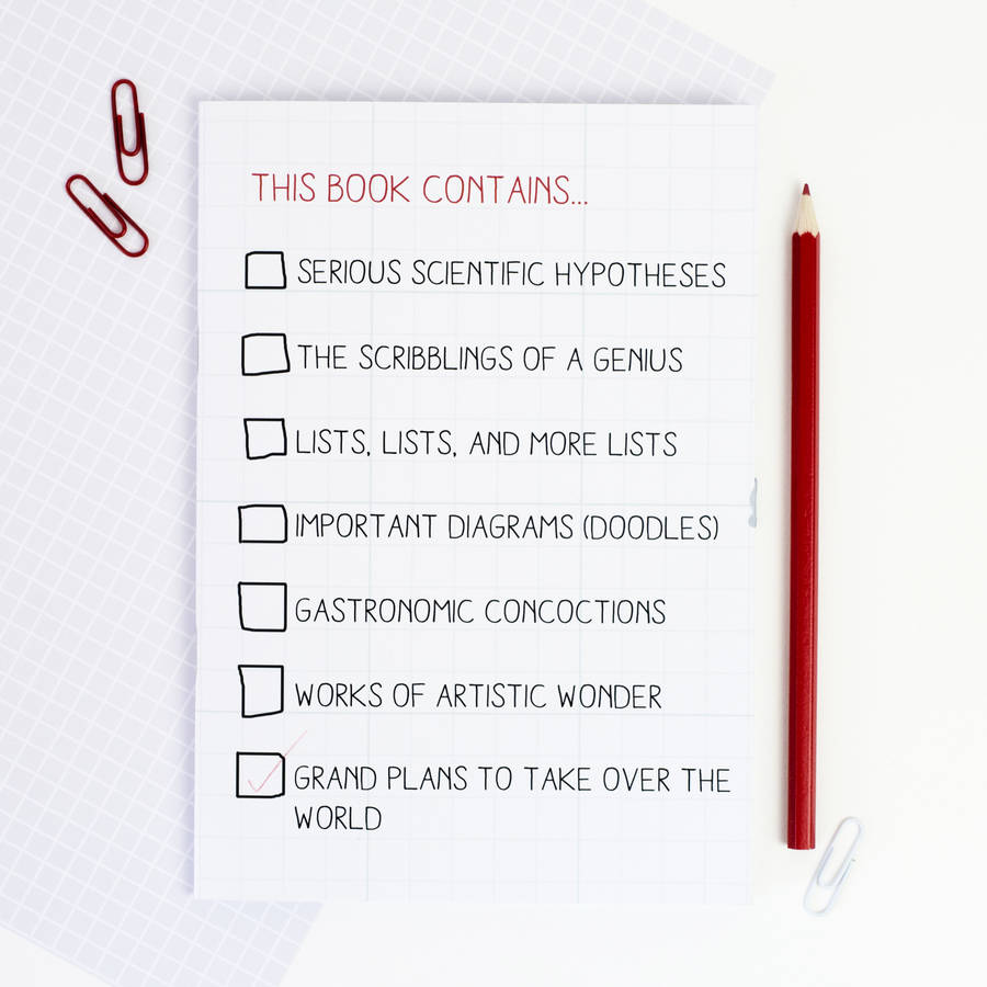 multi purpose white notebook by newton and the apple