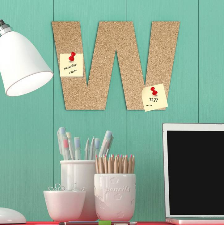 personalised letter cork noticeboard by letteroom