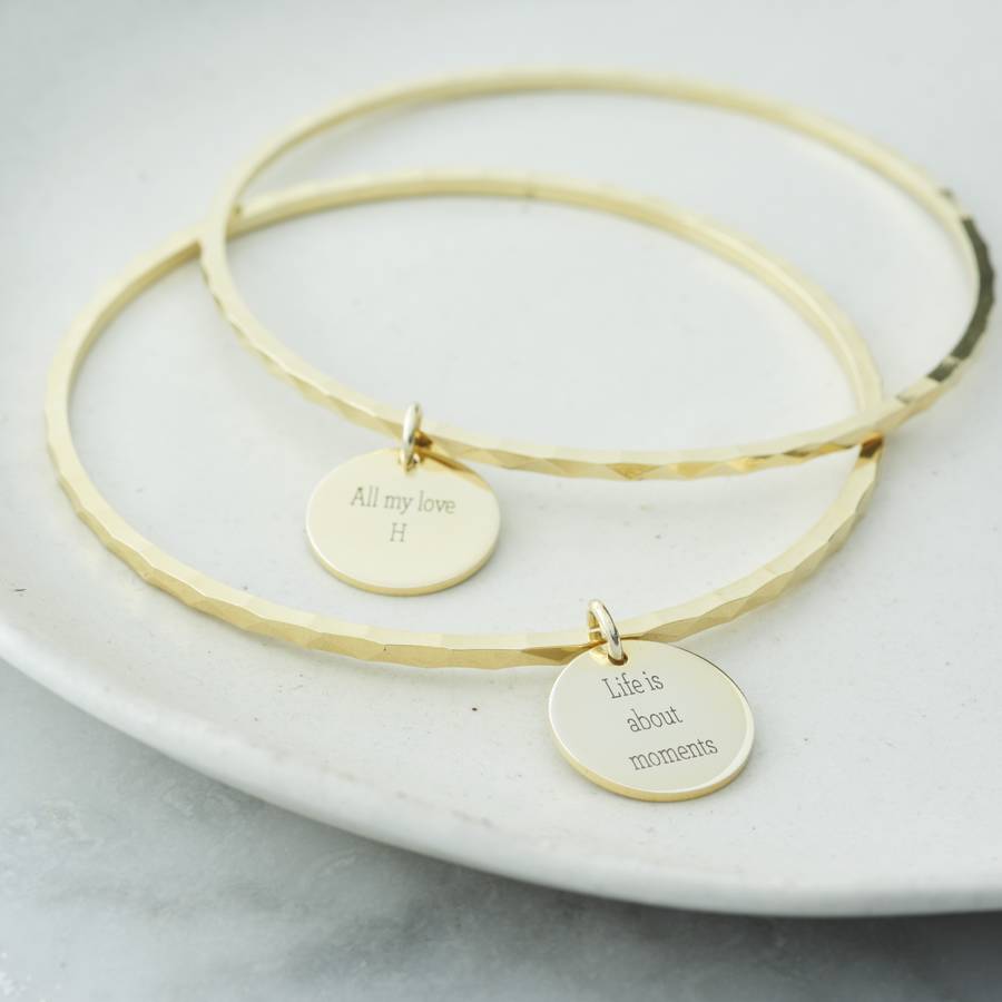 personalised life quotes bangle by lily belle