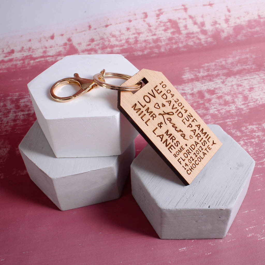 engraved memories keyring by no ordinary gift company