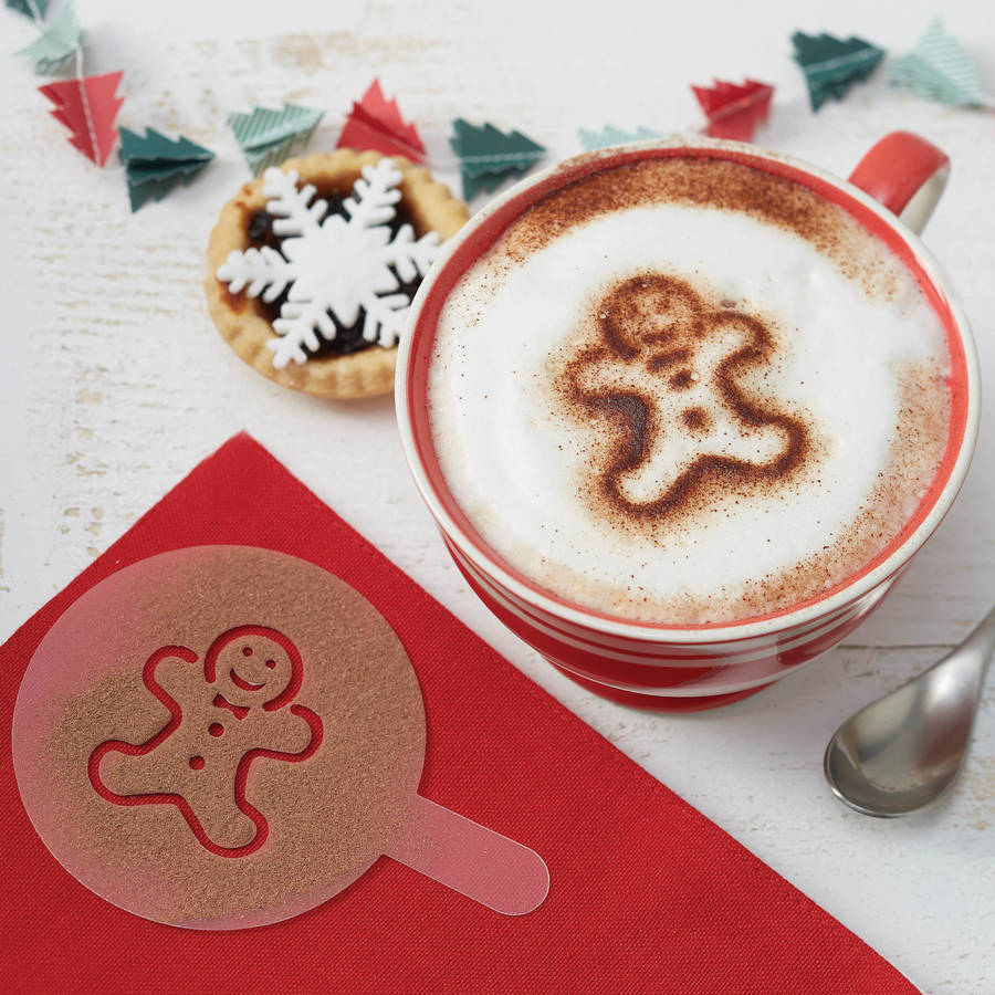 christmas hot chocolate or coffee stencils by ginger ray
