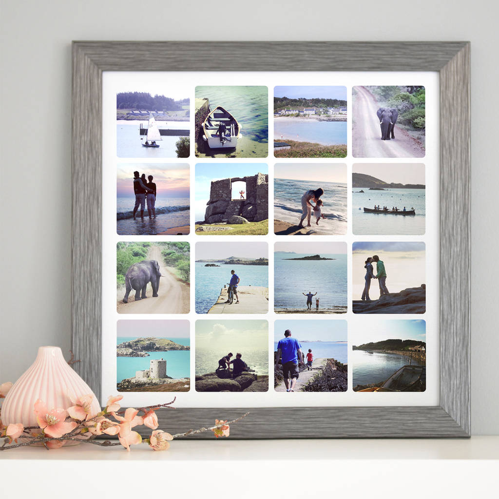 personalised photo collage canvas or print by cherry pete