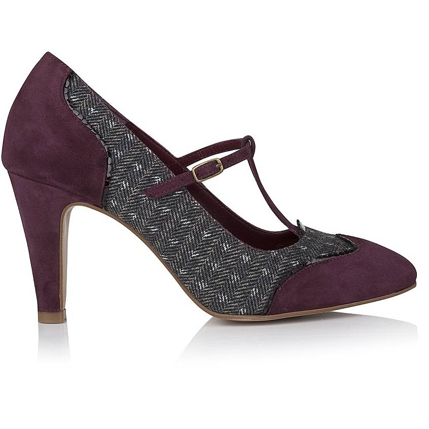 molly suede and tweed shoes by agnes & norman