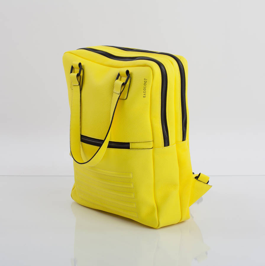 leather two in one unisex backpack bag by bagology