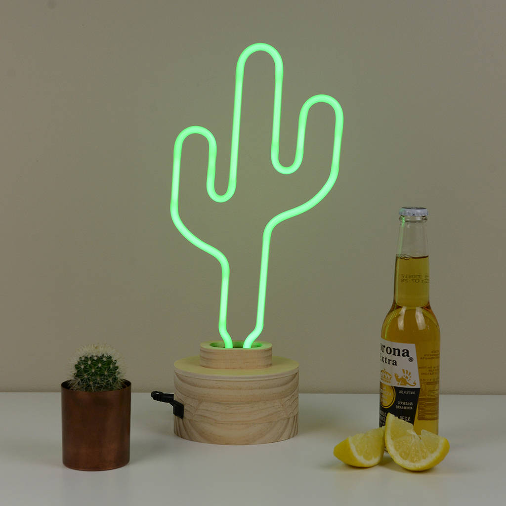 neon cactus light by home & glory