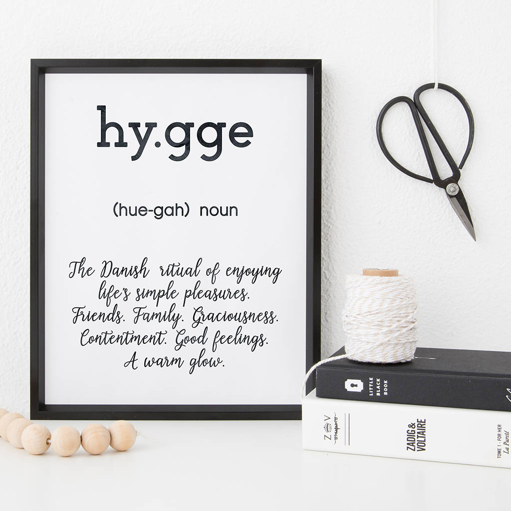 Hygge Definition Print By Beau Typographie