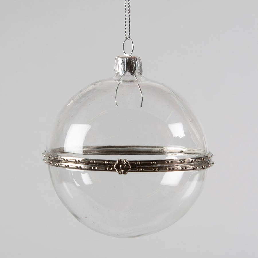 clear glass trinket bauble decoration by posh totty designs interiors