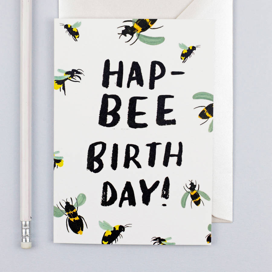 'hapbee Birthday' Birthday Card By Annie Dornan-smith Design 