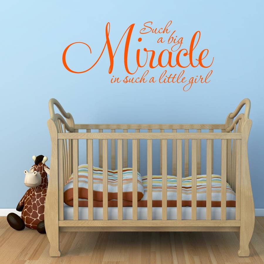 girl's nursery quote wall sticker by mirrorin