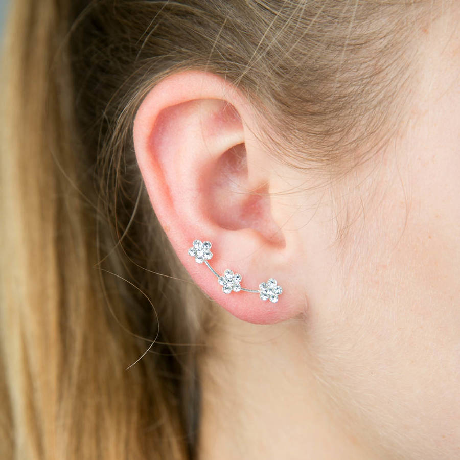 flower climber earring by lovethelinks