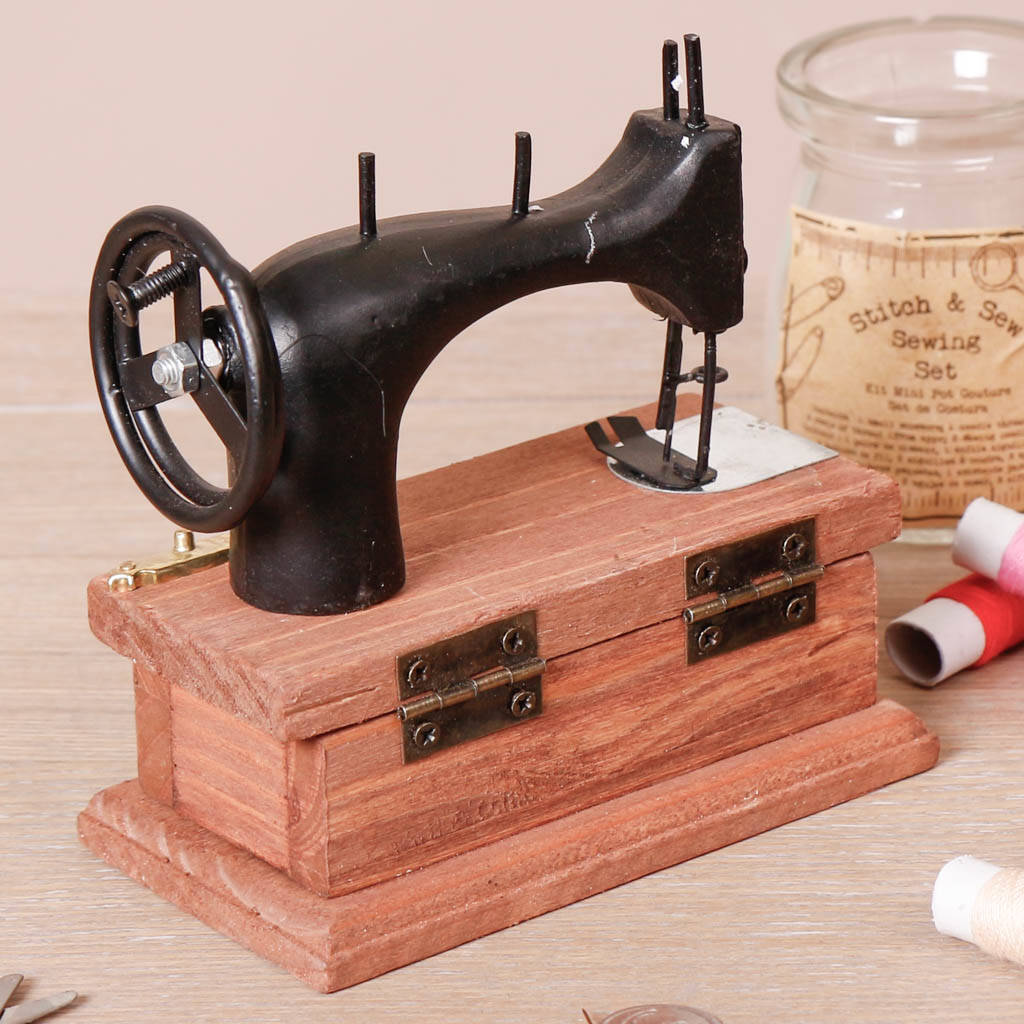 personalised vintage singer sewing storage box by dibor