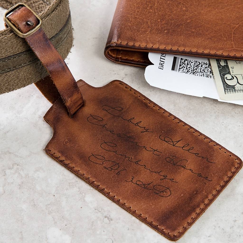 Personalised Leather Passport And Luggage Tag Set By Ginger Rose
