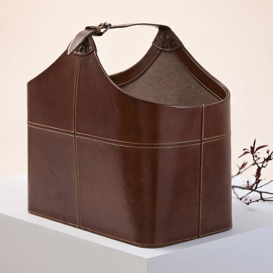 leather basket by life of riley