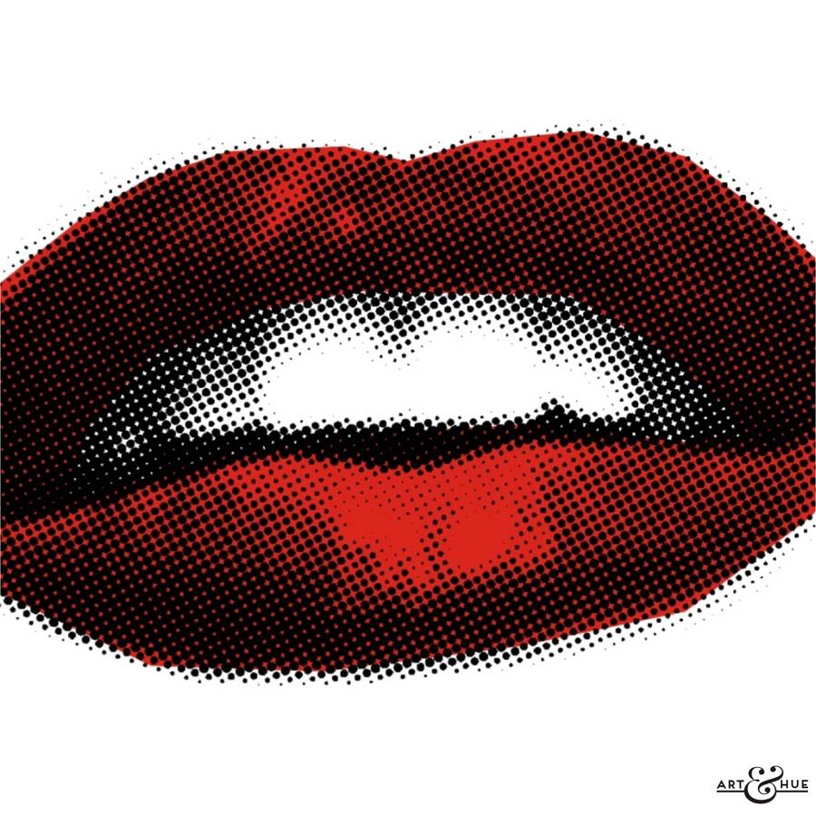 Lips Pop Art Print By Lime Lace